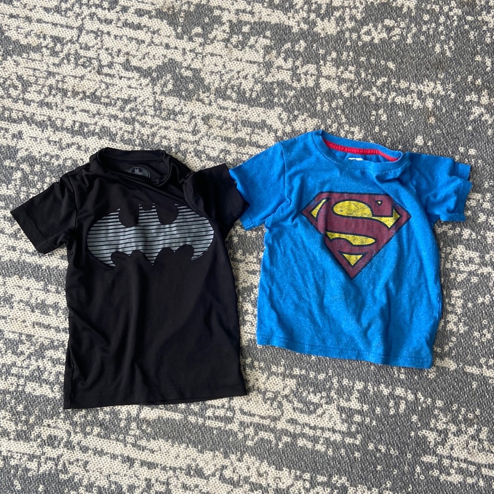 Batman and Spider-Man boys xs and 4t. Good condition